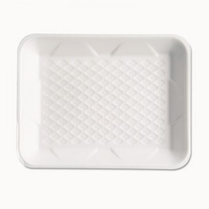 Supermarket Tray, Foam, White, 9-/4x7-1/4x1-1/4, 125/Bag