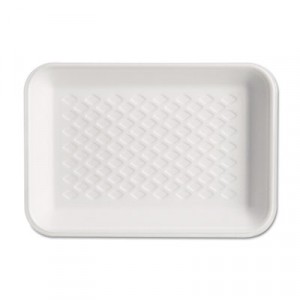 Supermarket Tray, Foam, White, 8-1/4x5-3/4x1, 125/Bag