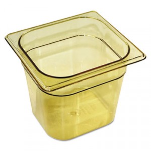 Hot Food Pans, 2 1/2qt, 6 3/8w x 6 7/8d x 6h, Amber