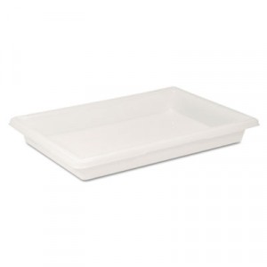Food/Tote Boxes, Polyethylene, 5 gal, White, 26"H x 18"W x 3 1/2"D