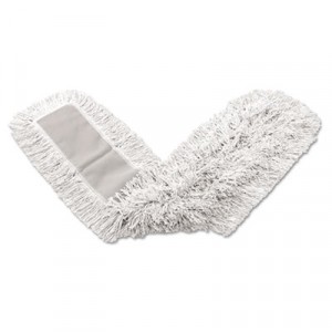 Dust Mop Heads, Kut-A-Way, White, 18x5, Cut-End, Cotton