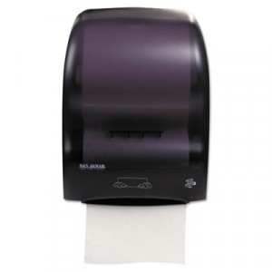 Mechanical Hands-Free Towel Dispenser, 11 4/5x9 1/4x16 1/5, Black