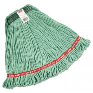 Web Foot Wet Mops, Cotton/Synthetic, Green, Medium, 1-In Green Headband