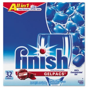 Dish Detergent Gelpacs, Fresh, 32/Box