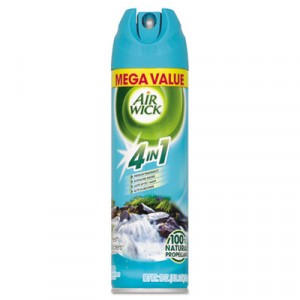 MEGA-SIZE 4 in 1 Aerosol Air Freshener, 18 oz Aerosol, Fresh Waters