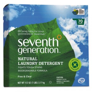 Natural Laundry Detergent, Free & Clear, 112 oz Box