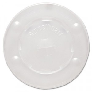 Straw-Slot Cold Cup Lids, For 10 oz Cups, Clear