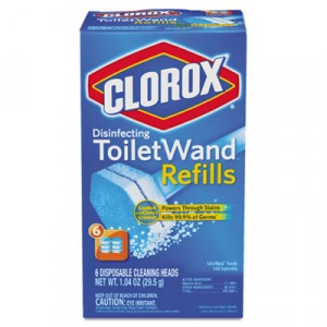 Toilet Wand Refill Heads, Blue/White