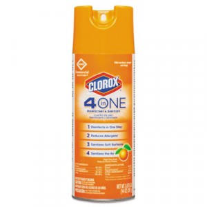 4-in-One Disinfectant & Sanitizer, Fresh Citrus, 14oz Aerosol