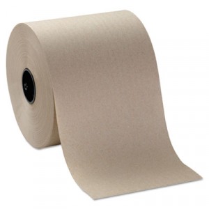 Hardwound Roll Paper Towel, Nonperforated, 7.8x1000 ft, Brown