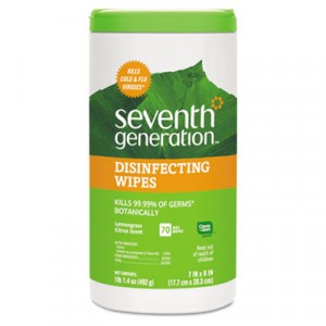 Disinfecting and Cleaning Wipes, 7x8, White