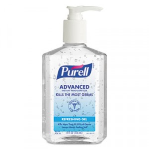 Instant Hand Sanitizer, 8-oz. Pump Bottle, 12/Carton