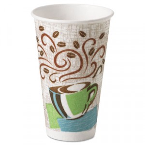PerfecTouch Hot Cups, 16 oz., Coffee Haze Design, 50/Bag