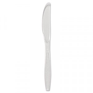 Guildware Heavyweight Plastic Cutlery, Knives, Clear