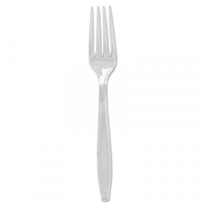 Guildware Heavyweight Plastic Cutlery, Forks, Clear