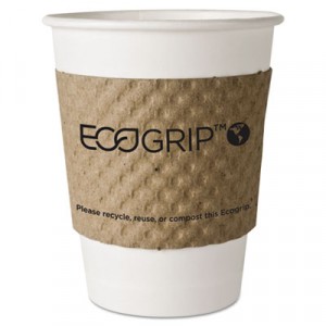 EcoGrip Renewable Resource Compostable/Recyclable Cup Sleeve, Kraft