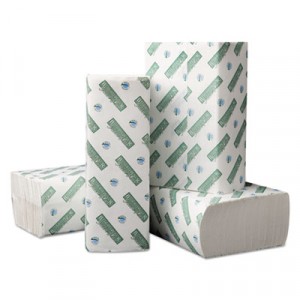 Green Plus Folded Paper Towels, C-Fold, White