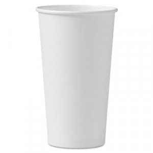 Polycoated Hot Paper Cups, 20 oz., White
