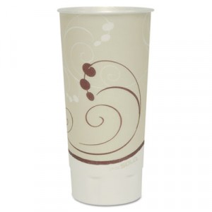 Symphony Trophy Plus Dual Temperature Cups, 24 oz, Beige