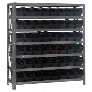 Bin Shelving System 18" x 36" x 39" Black