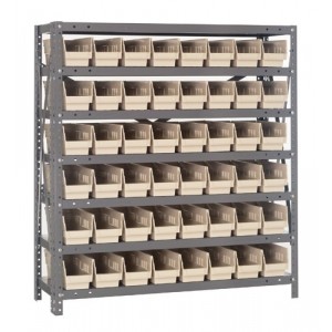 Bin Shelving System 18" x 36" x 39" Ivory