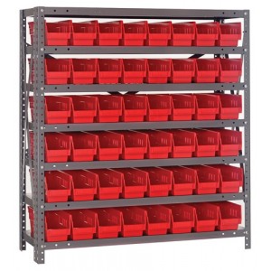 Bin Shelving System 18" x 36" x 39" Red