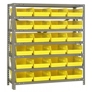 Shelf Bin - Complete Steel Package 18" x 36" x 39" Yellow