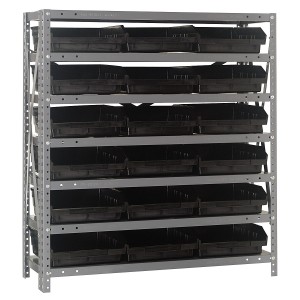 Shelf Bin - Complete Steel Package 18" x 36" x 39" Black