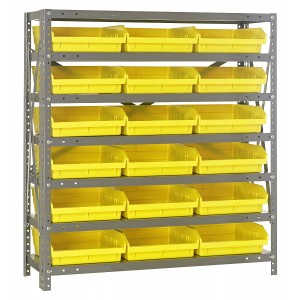 Shelf Bin - Complete Steel Package 18" x 36" x 39" Yellow