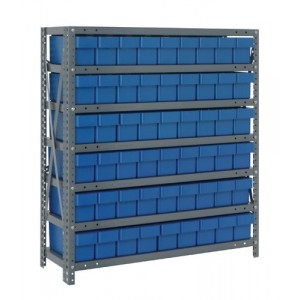 Shelving System with Super Tuff Drawers 18" x 36" x 39" Blue