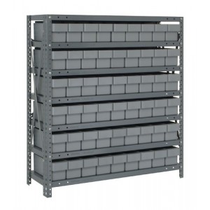 Shelving System with Super Tuff Drawers 18" x 36" x 39" Gray