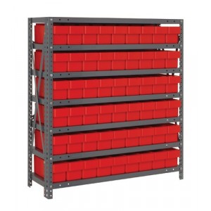 Shelving System with Super Tuff Drawers 18" x 36" x 39" Red