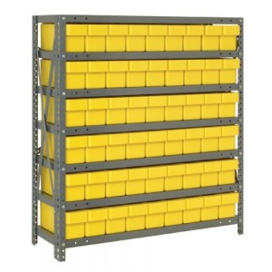 Shelving System with Super Tuff Drawers 18" x 36" x 39" Yellow