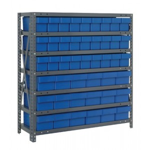 Shelving System with Super Tuff Drawers 18" x 36" x 39" Blue