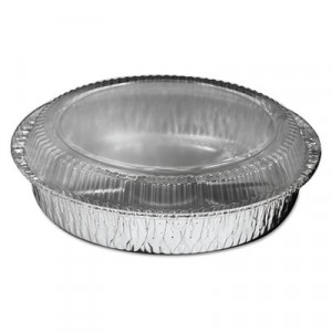 Round Aluminum Containers w/Board Lids, 9" Dia.