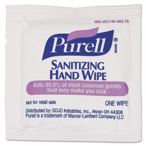 Sanitizing Hand Wipes, 5x7, White, Individually Wrapped