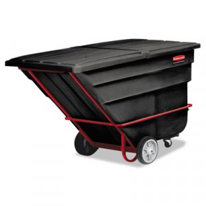 Rotomolded Tilt Truck, 2300-lb Cap., Black, 2 Cu. Yd., 46-3/4W x 81-1/4D x 50H