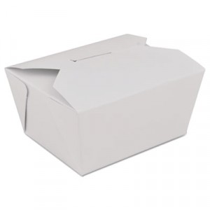 ChampPak Retro Carryout Boxes, Paperboard, 4-3/8x3-1/2x2-1/2, White