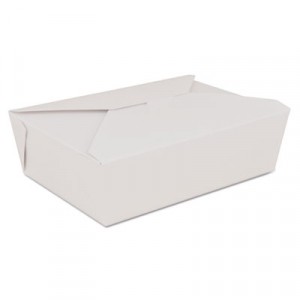 ChampPak Retro Carryout Boxes, Paperboard, 7-3/4x5-1/2x2-1/2, White