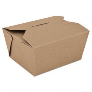 ChampPak Retro Carryout Boxes, Kraft, 4-3/8x3-1/2x2 1/2, Brown