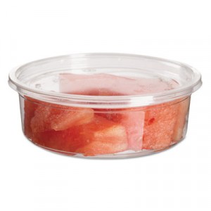 Round Deli Containers, PLA, 8 oz, Clear