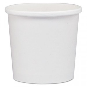 Flexstyle Double Poly Paper Containers, White, 12 oz, 3.6"Diameter