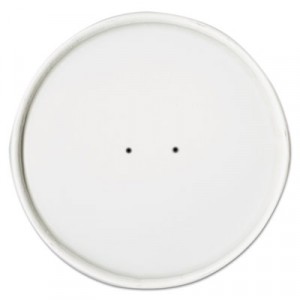 Paper Lids for Food Containers, White, 0.6"Height, Vented