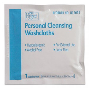 Hygea Adult Wash Cloths, 10x11.5, 1-Ply, White