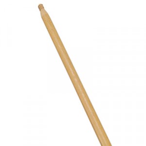 Standard Threaded-Tip Broom/Sweep Handle, 54", 1-5/16"Dia, Wood