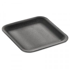 Supermarket Trays, Foam, Black, 5 1/4" x 5 1/4" x 1/2"