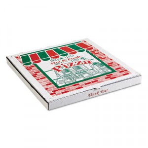 Corrugated Pizza Boxes, 24w x 24d, White