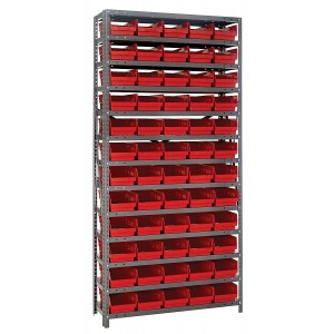 Shelf Bin System 18" x 36" x 75" Red