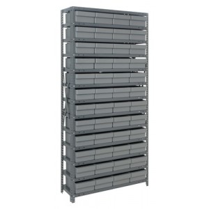 Euro Drawers Shelving System 18" x 36" x 75" Gray