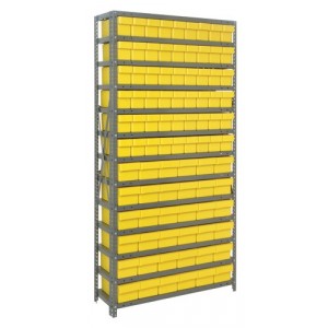 Euro Drawers Shelving System 18" x 36" x 75" Yellow